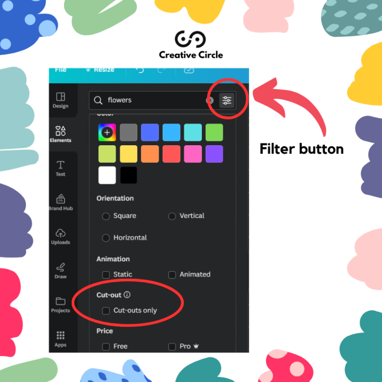 4 of 4 Carousel page, square post about Canva Features, Tips, & Tricks, Screenshot of which buttons to select.